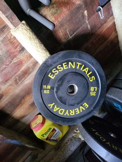 Olympic Bumper Plates – 35lb Pair– Heavy Duty