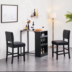 Barstools Chairs Set of 2 Black- NEW in box 