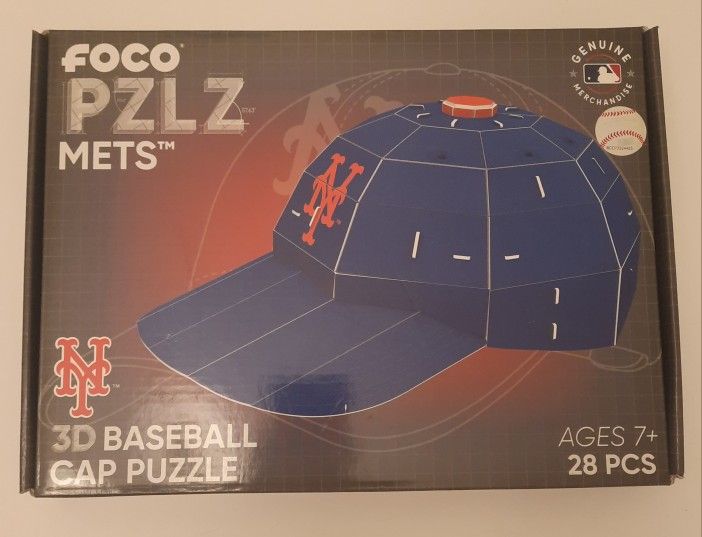 New York Mets FOCO PZLZ 3D Baseball Cap Puzzle. Unopened!