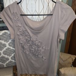 Women’s Garnet Hill Top Tan Blouse Shirt size small 