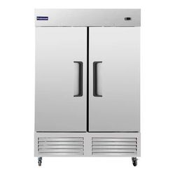 Reach-In Refrigerator Double Solid Door, Bottom Mount