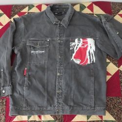 SNOOP DOGG Clothing Co Jacket Denim Jean 2XL Super Rare 90s Hip Hop SDC