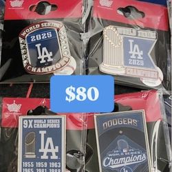 Dodgers 2025 Champion pins - set of 4