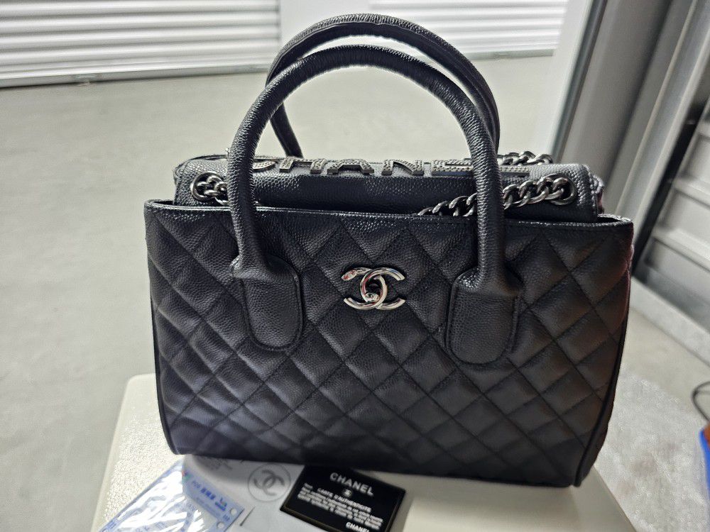 Chanel Classic Flap Leather Shoulder Black Bag 