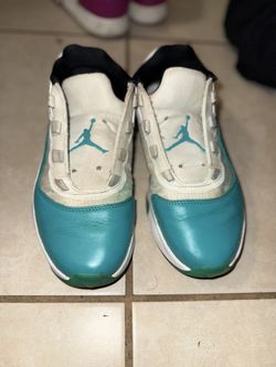 Jordan Lows Teal Kids Youth Size 7 No Laces Or Soles 