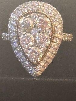 Stunning Pear‑Shaped Diamond Ring – 14K Gold – Appraised $5,140 Will Trade for Gold or Silver Coins or Bullion