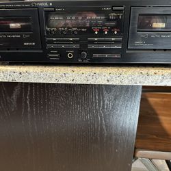 Vintage Dual Cassette Stereo Player