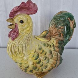 F&F Fritz And Floyd Rooster Teapot 10" Inch 