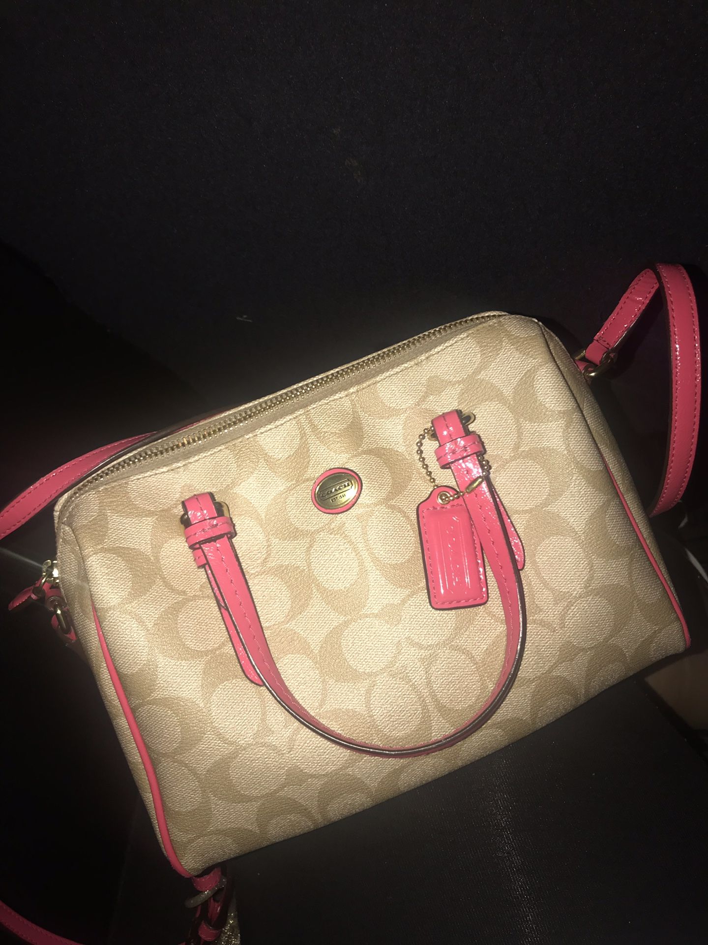 Coach purse hot pink
