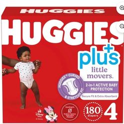 Huggies Plus SIze 4 180 Count