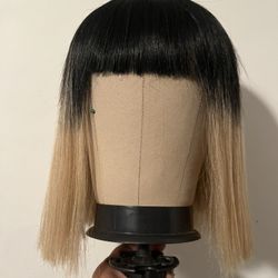 Wig Bob Dark Root To Blonde 