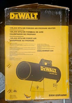 DEWALT DXH125FAVHC 125,000 BTU Forced Air Propane Heater
