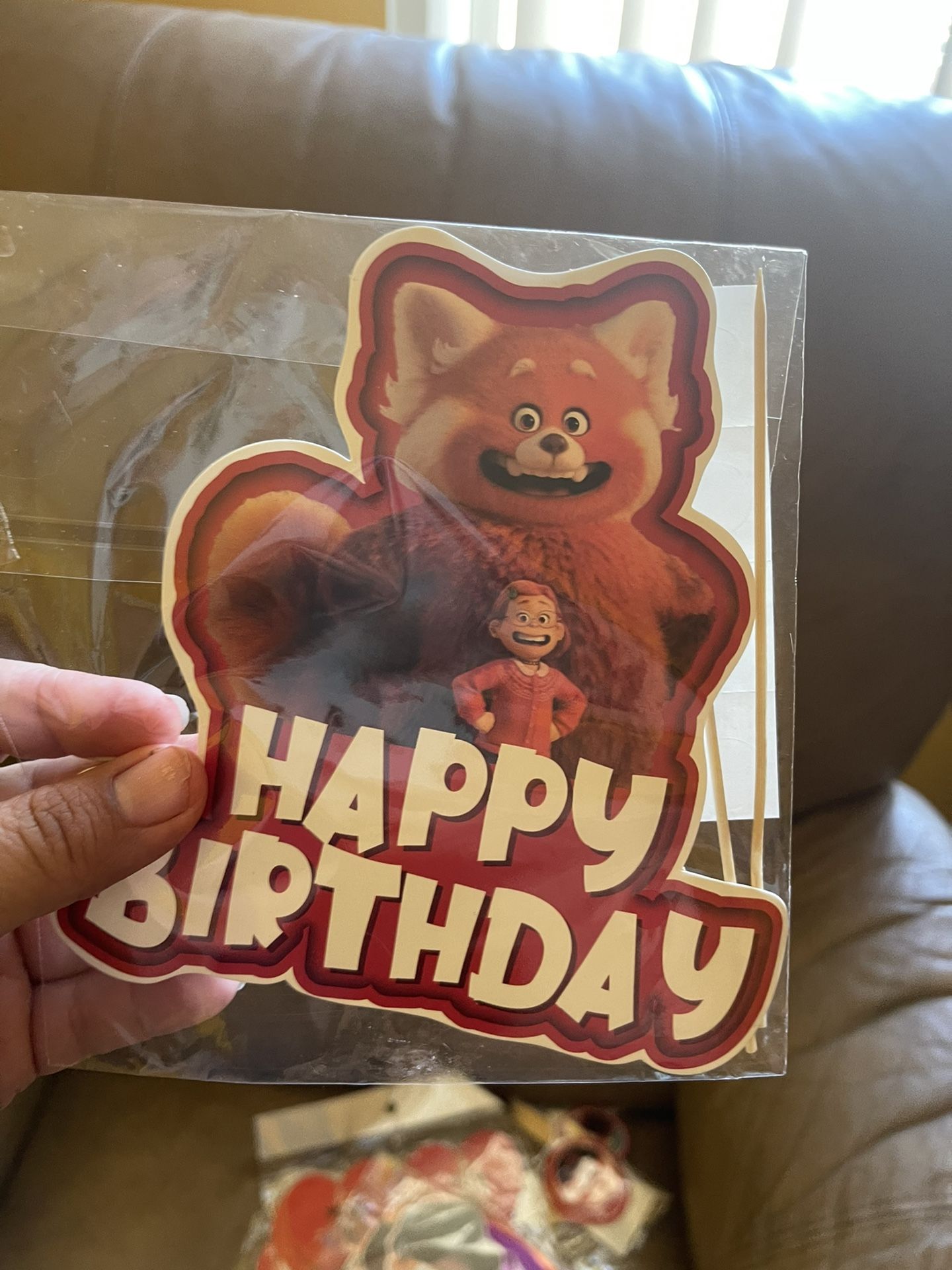 Red Panda Birthday Cake Topper