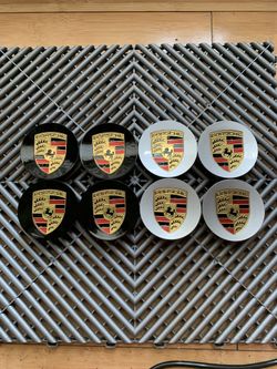 PORSCHE Wheel Center Caps 76mm 911 Cayenne Panamera Boxster Cayman