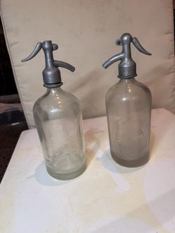 Antique soda siphon bottles from Budapest