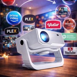 App Installed Electronic Focus & Auto Keystone Portable Video Movie Projector | home Theater Home Cinema