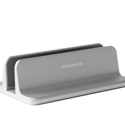 Laptop Tablet Aluminium Vertical Clamshell Adjustable Stand Single Slot (Sliver) - Designed for Mac Mini, MacBook, iPad