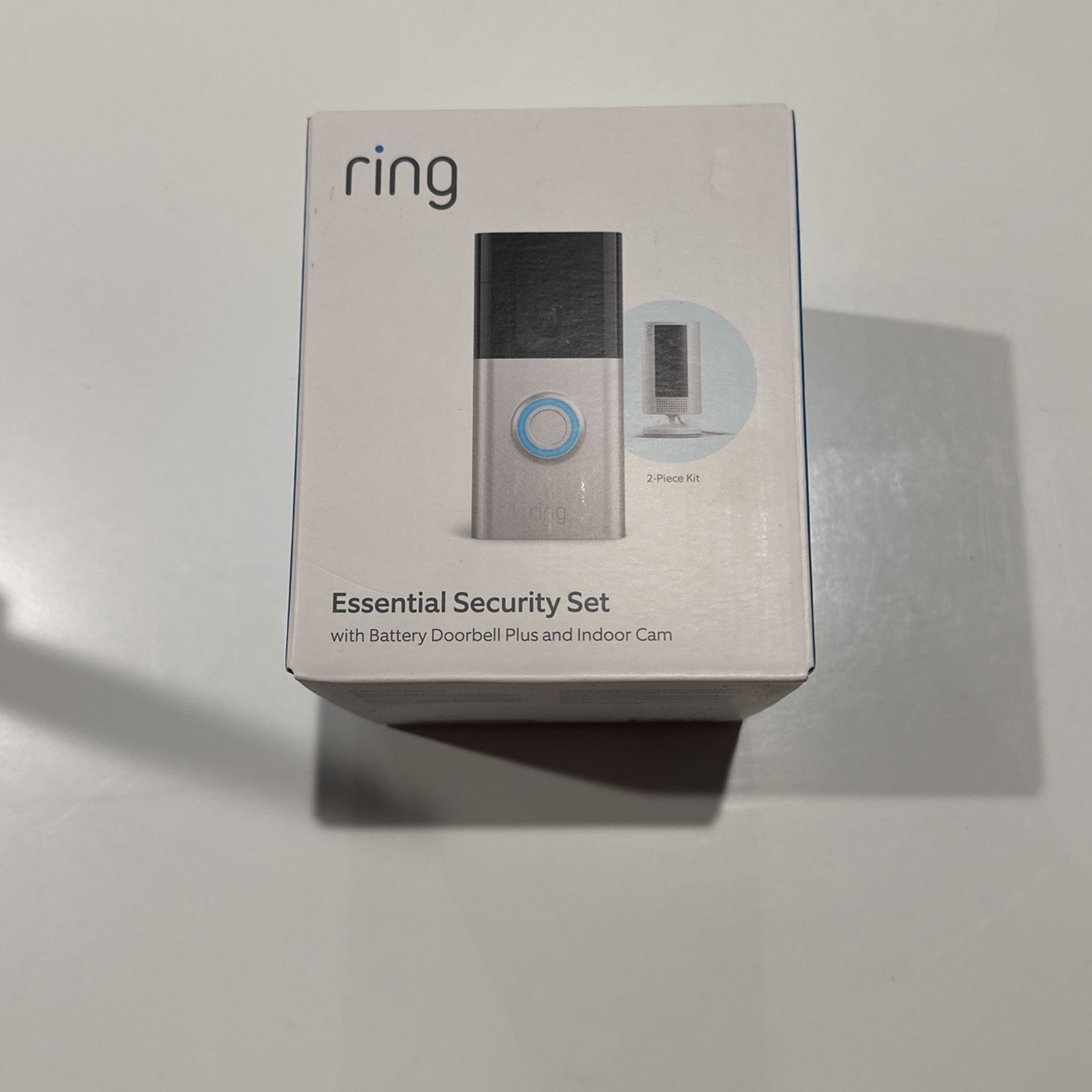 RING Essential Security Set With Battery Doorbell Plus And Indoor Cam
