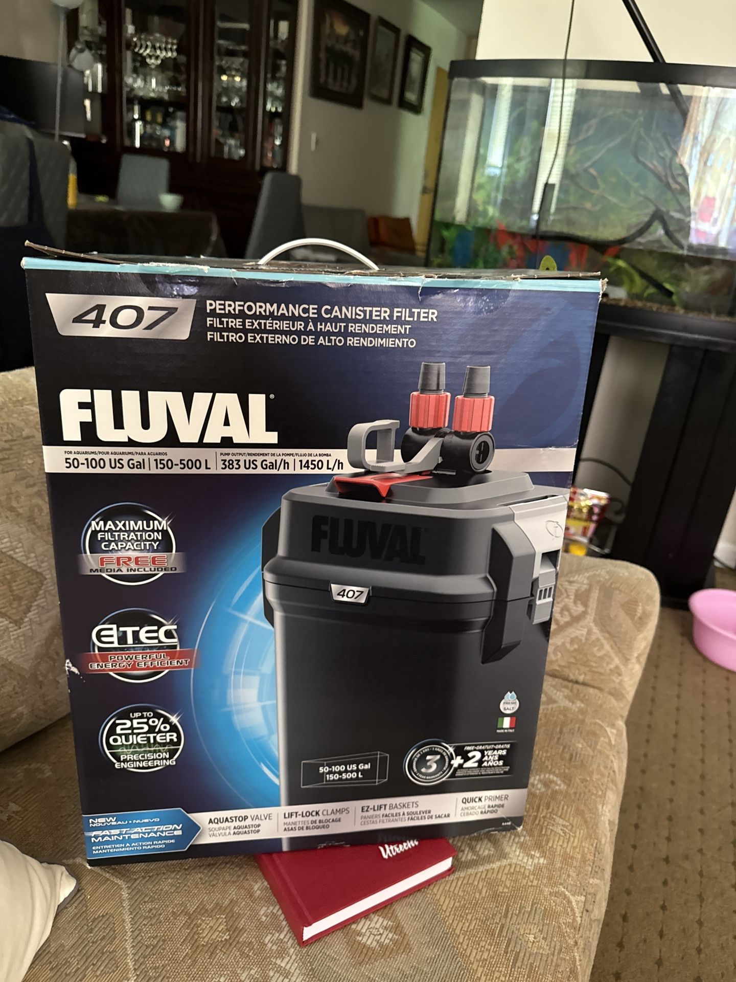 Fluval 407 (Jan. ‘25 Purchased) Aquarium Filter 55 Gal