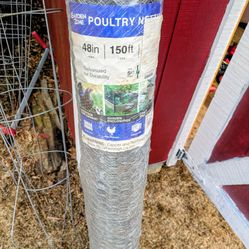 Galvanized Poultry Netting 150ft X 48in