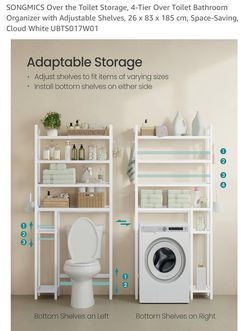 Storage Shelves Over Toilet New In Box