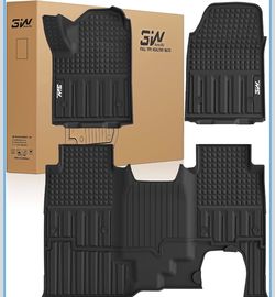 3W Floor Mats for 2024-2026 Chevrolet Silverado EV/Sierra EV/EV Denali Accessories TPE All Weather Floor Liner
