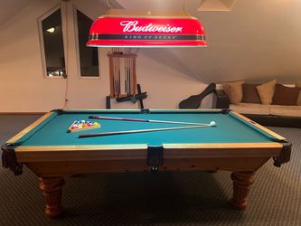 Golden West Billiards Pool Table with Budweiser Light