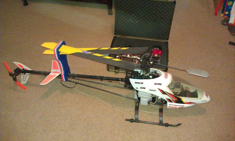 Raven 50 Large Full Size RC Gas / Nittro Helicopter With Remote