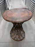 Vintage mexican leather wrapped table
