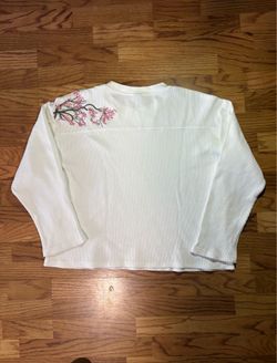 Waffle knitted theremal cherry blossom tree