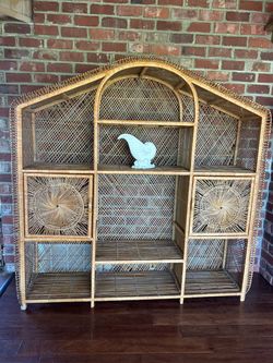 Vintage wicker wall unit-rare