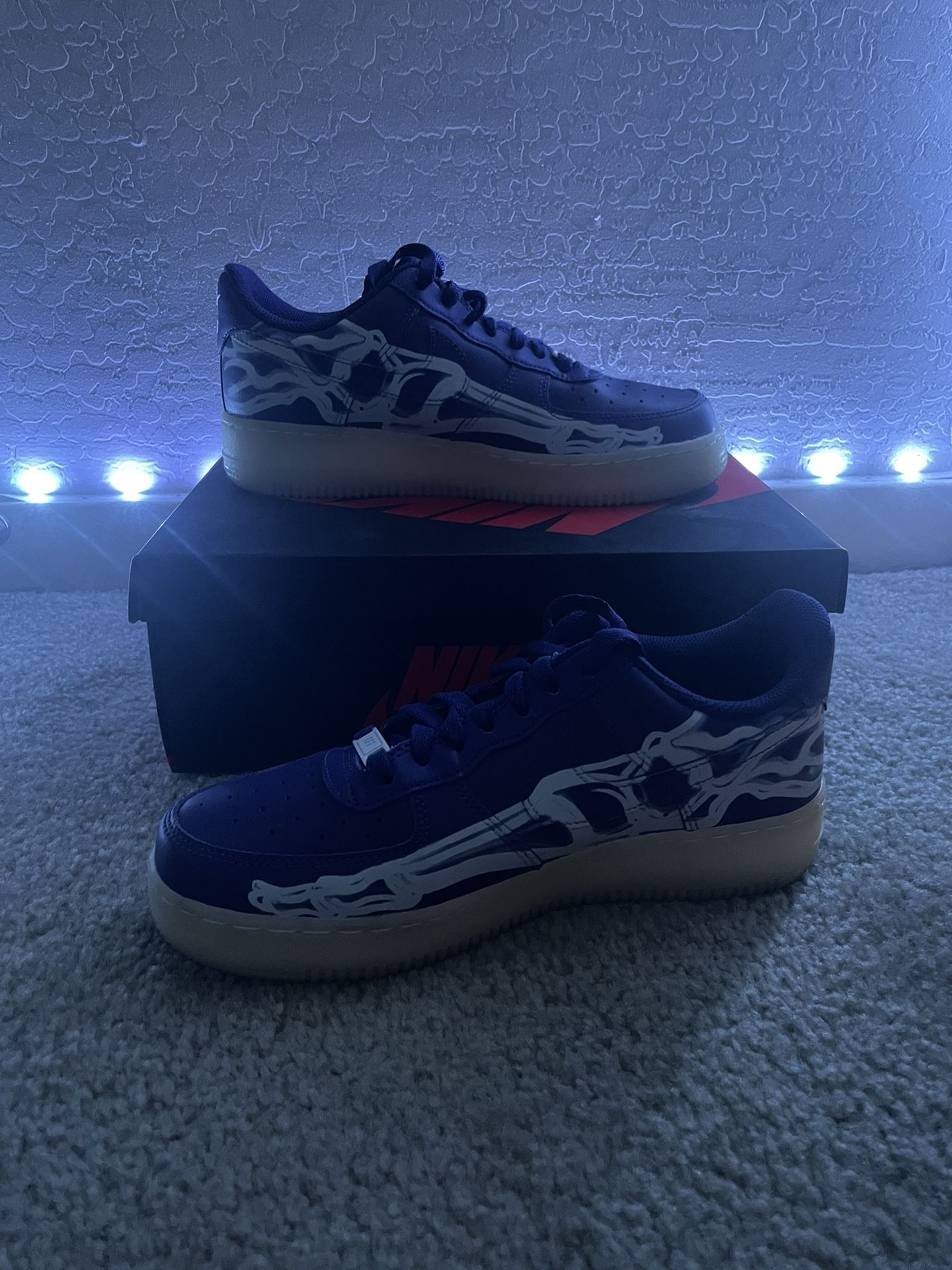 Purple Skeleton Air Force 1s