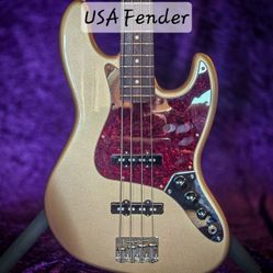 New USA Fender Professional Jazz Bass Faded Fire Mist Gold 2025 With Gig Bag America Corona Made