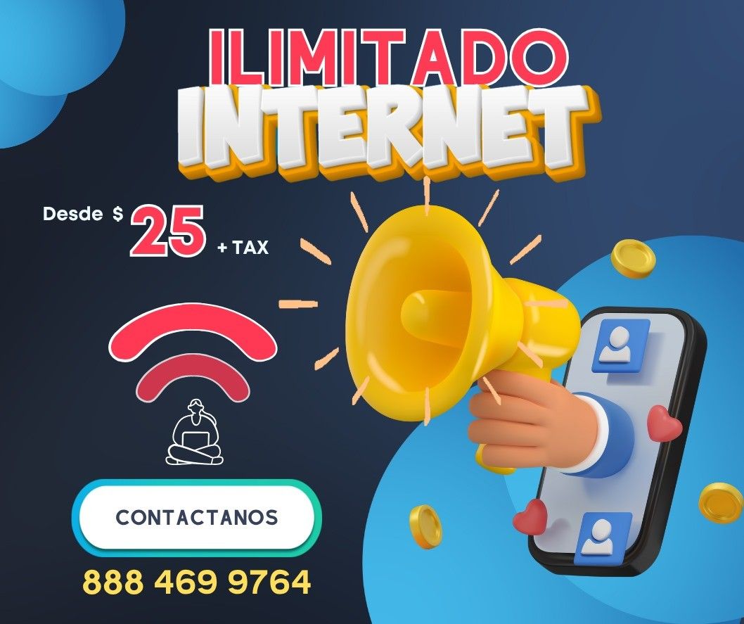 Internet ILIMITADO, Wifi Fijo Sin Contratos