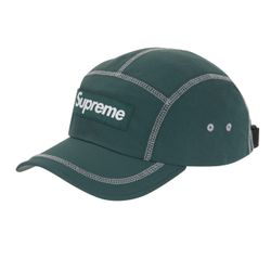 Supreme Reflective Stitch Camp Cap Dark Green