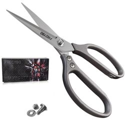 Heavy Duty Scissors 9'', All Purpose, Leather Scissors, Reinforced Stainless Steel Blades with Metal Handles for Home, Office, Easy Cutting Cardboard,