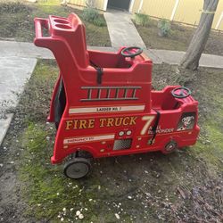 Double Seater Fire Truck Stroller 