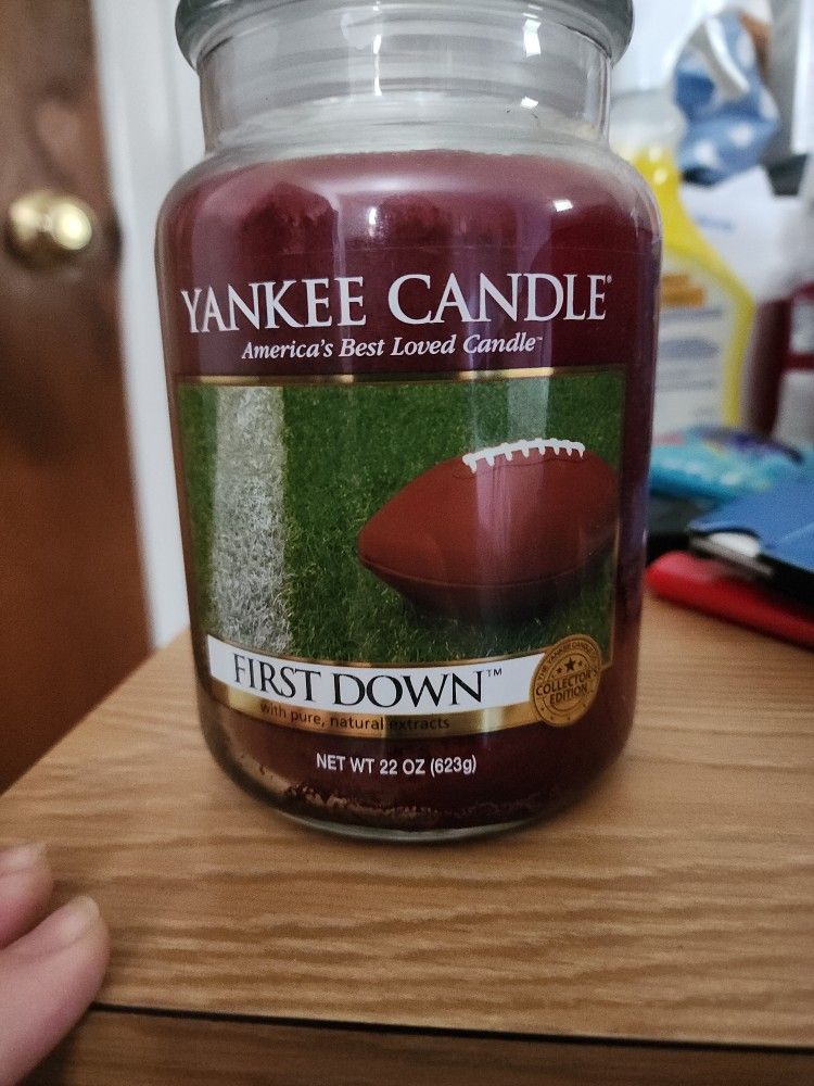 First Down Yankee Candle Jar