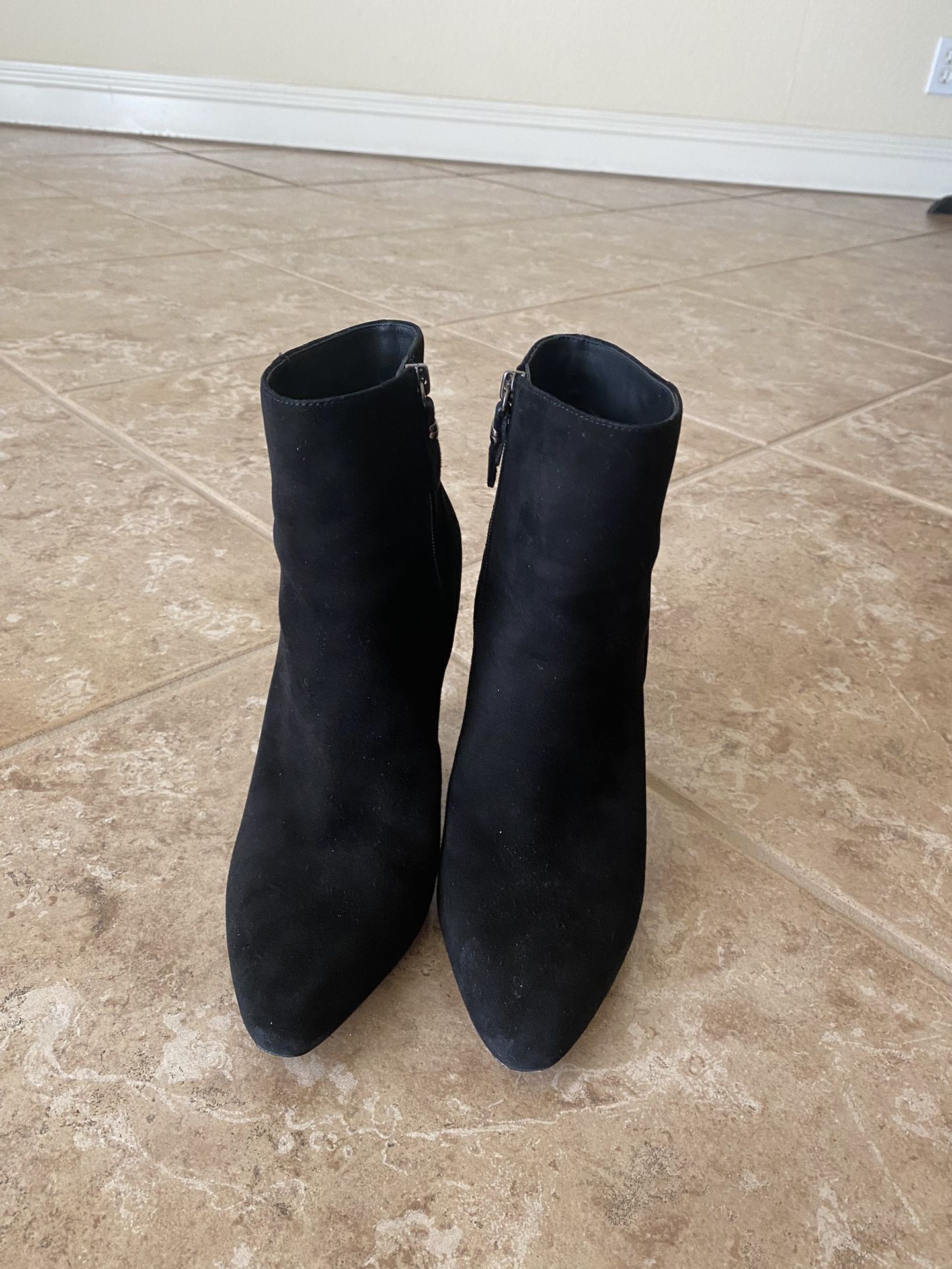 Black Suede Booties