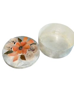 Small Vintage Shell Jewelry / Trinket Box