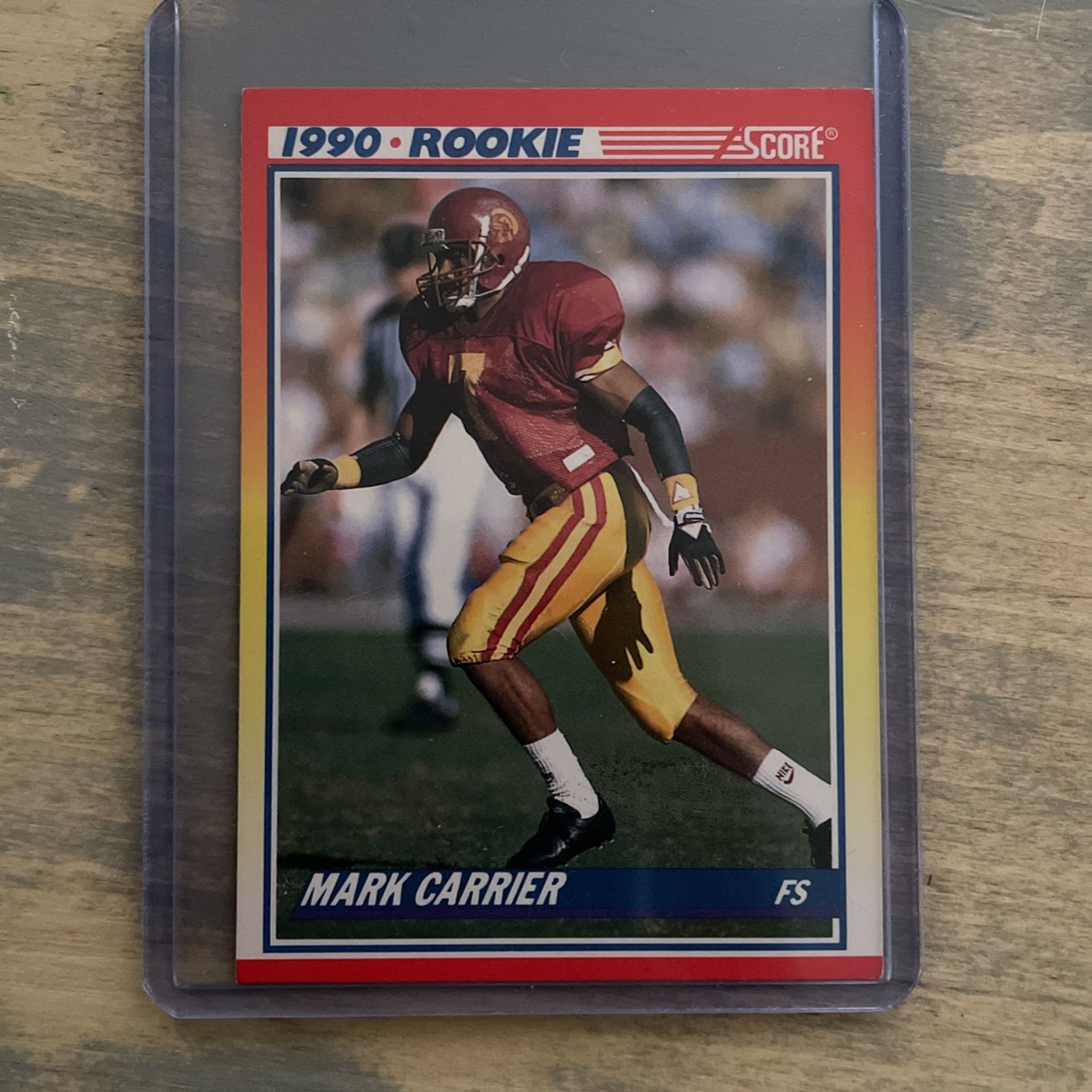 1990 Score # 627 “Rookie Card” Mark Carrier