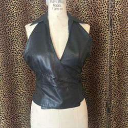 vintage wilsons leather wrap top