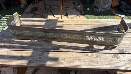 Antique Brass Fireplace Fender