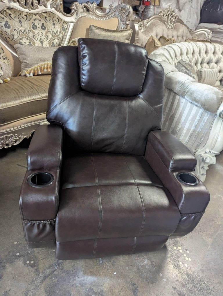 BEAUTIFUL reclining leather sofa