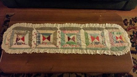 Antique handmade table runner
