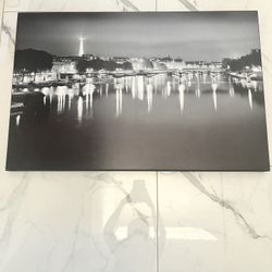 Black and White Cityscape Canvas