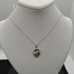 BRAND NEW 10KY .20CTW Cross Necklace