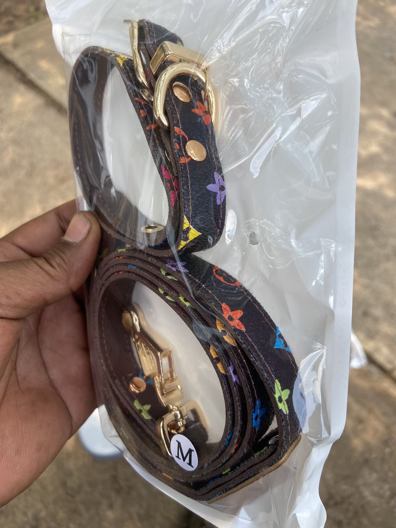 Lv Dog Collar N Leash Set