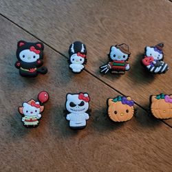 Lot Of 8 Halloween Hello Kitty Croc Charms 