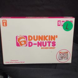 Dunkin Donuts Themed Boxer Briefs in GIFT BOX, Men's Size M, L, XL, L23